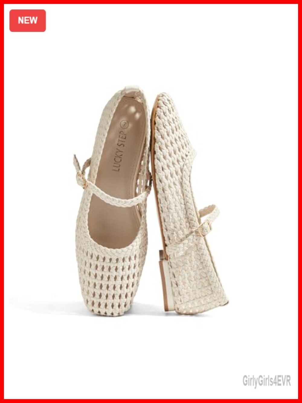 Mesh Woven Ballet Flats with Adjustable Buckle Strap Breathable Round Toe